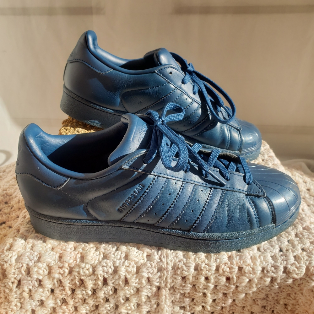 Adidas Steel Blue Superstars